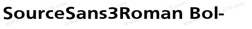 SourceSans3Roman Bol字体转换